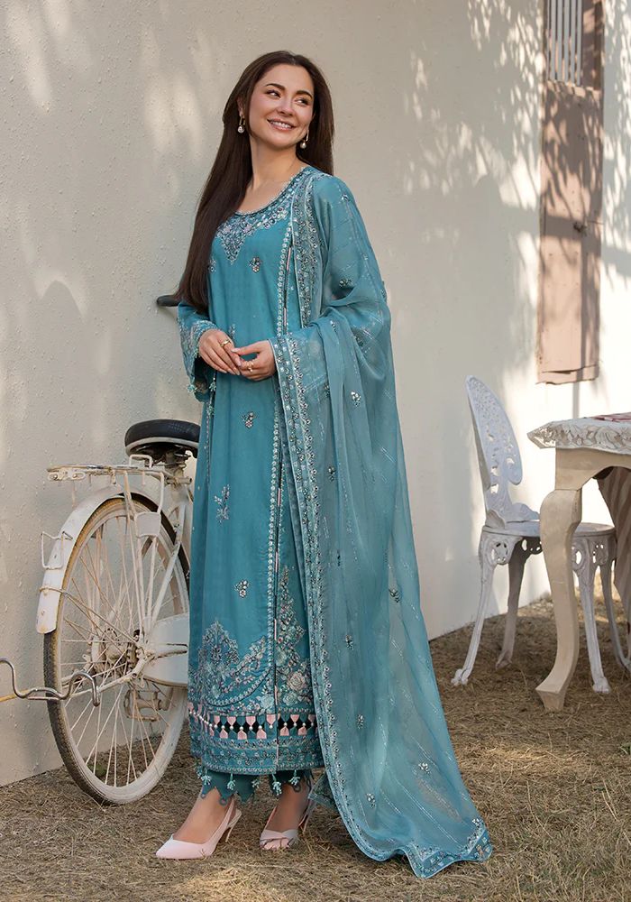 Embroidered Lawn Suits Unstitched 3 Piece Unstitched - ALLYs - KS006